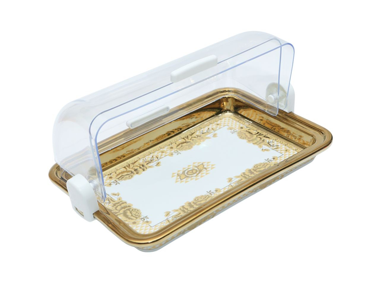 Vicenza Tempat Roti dengan Tutup Geser Motif Gemini CRP139